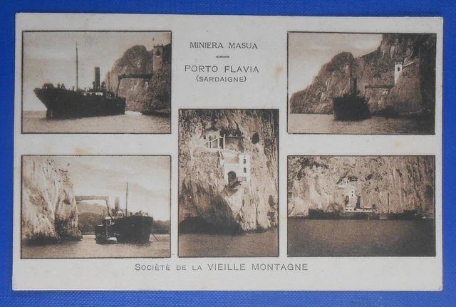 Cartolina Porto Flavia miniera Masua 