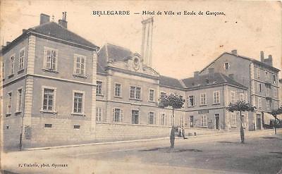Cpa 01 Bellegarde Hotel De Ville Et Ecole De Garcons