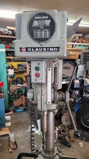 20" Clausing "2225" Floor Model Standing Drill Press Step Pulley Head