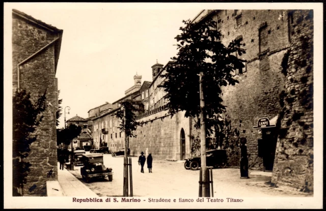 Rarissima cartolina  SAN MARINO STRADONE E TEATRO TITANO  S. MARINO ROMAGNA FP