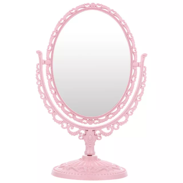 Makeup Mirror Double-sided Delicate Rotating Tabletop Mirrors for Girls