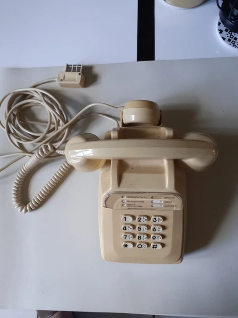 Ancien Téléphone Socotel S63 Gris - Vintage Années 80 - France