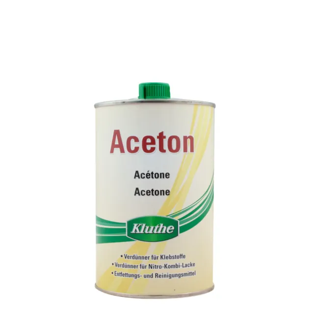 Kluthe acetone 1L, detergente, solvente, sgrassante