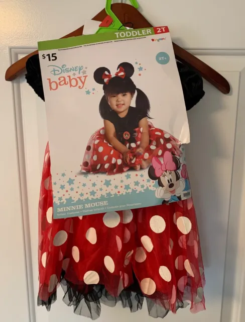 Minnie Mouse costume for baby/small child. Size 2T. Brand new with packaging.
