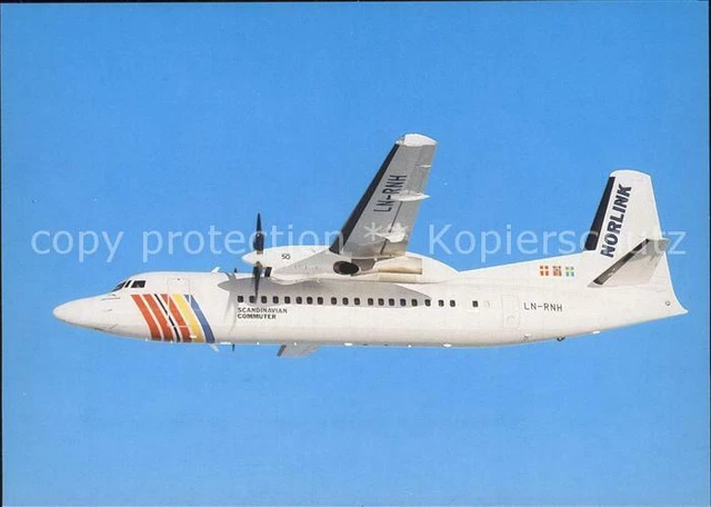 72209027 Flugzeuge Zivil SAS Scandinavian Commuter Fokker 50 LN-RNH Flugzeuge Zi