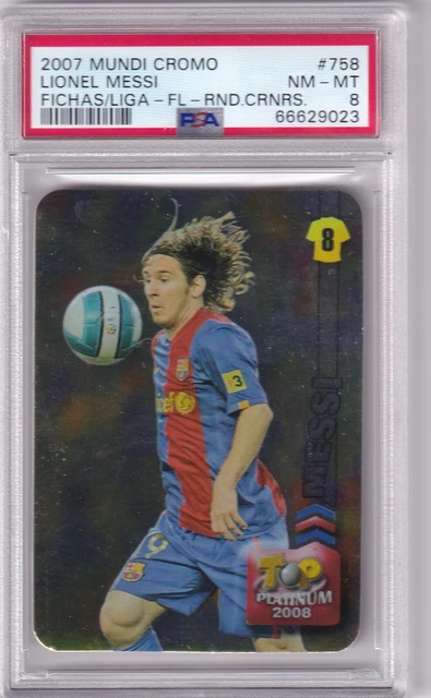 Carte à Collectionner Lionel Messi 2007 Mundi Cromo #758 - Gradée PSA 8