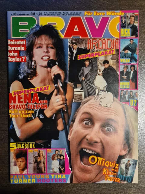 BRAVO 38/1985 Heft Komplett - Nena, Tina Turner, Paul Young, Wham, Madonna -Top!