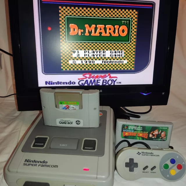 Nintendo Super Famicom SNES JAPAN Super Gameboy Controller Donkey Kong Dr Mario