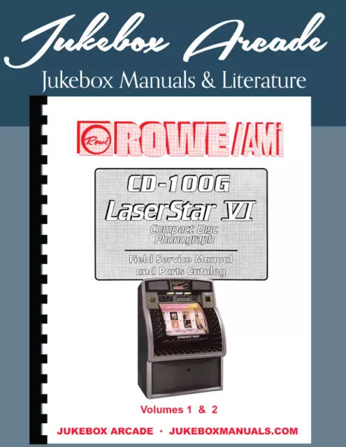 Rowe CD-100G Laser Star VI Service Manual and Parts Catalog With Troubleshooting