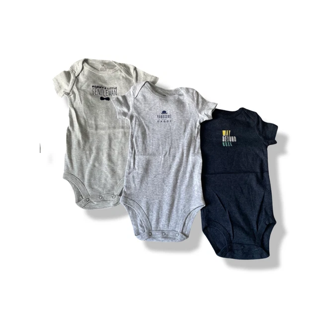 Baby/Toddler- Boys - 3 Pack Baby Grows Vests Set - UK Seller -  12-18 months