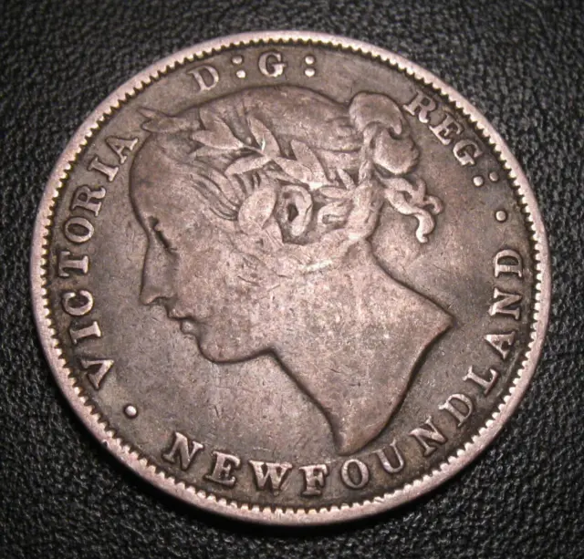 Old Canadian COINS  1865 NEWFOUNDLAND CANADA TWENTY CENTS