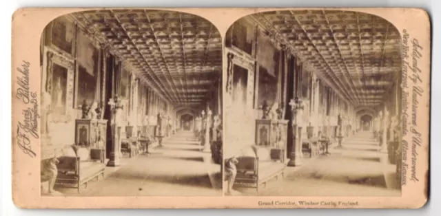 Stereo-Fotografie J. F. Jarvis, Washington, Ansicht Windsor, Grand Corridor Win