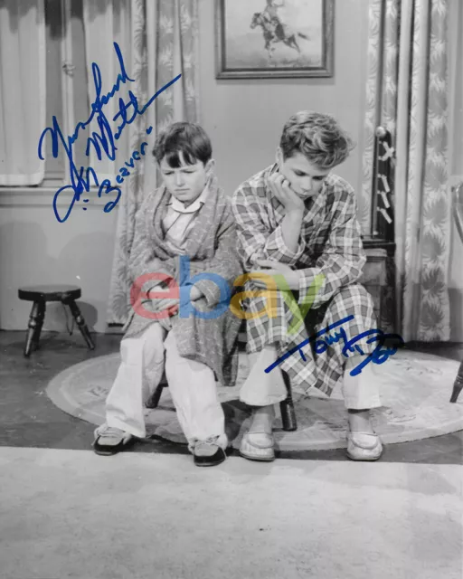 Jerry Mathers & Tony Dow Leave it to Beaver Signed Autographed 8X10 photo reprin