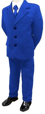 Brand New Boys Formal 5 Piece Suit Boy Prom Wedding Suit Royal Blue Ages 1 To 15