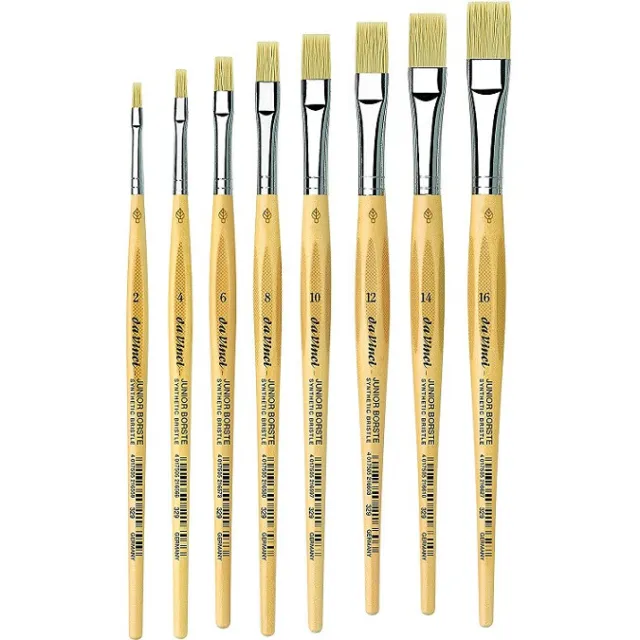 Set 8 pennelli in fibra sintetica DA VINCI -  linea Scuola e Hobby (3529)