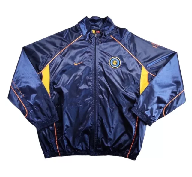 INTER MILAN 1999/00 NIKE Training Football Jacket XL Mens Full Zip Track Top