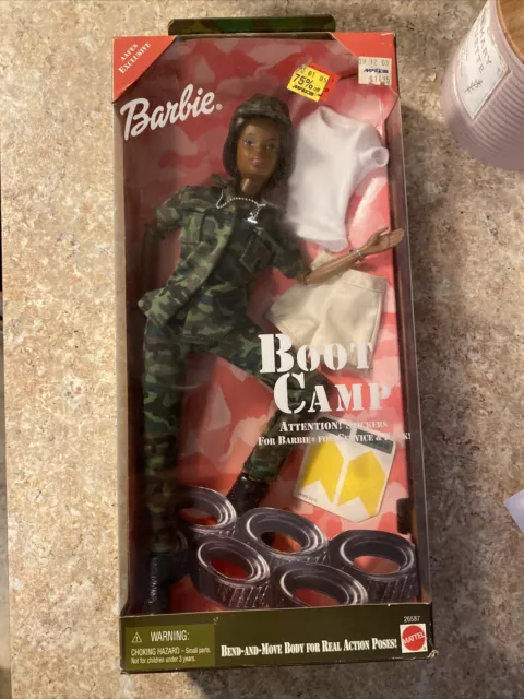BARBIE BOOT CAMP African American AA NEW in box 1999 111.94