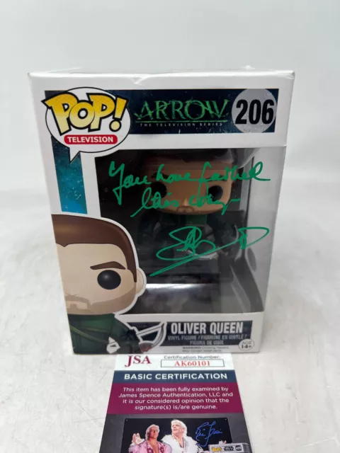 STEPHEN AMELL Oliver Queen Signed Funko Pop Figure 206 New in Box COA JSA Arrow*