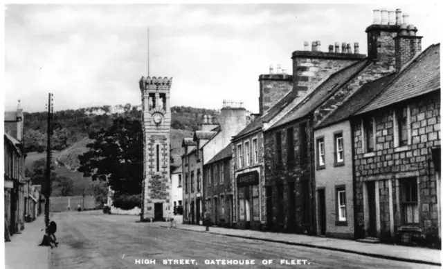 Gatehouse of Fleet High Street unused RP old postcard T Nicol Good cond