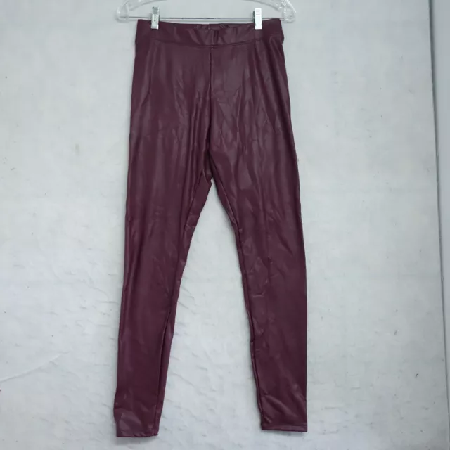 Express Skinny Leggings Women's Size S/P Maroon Pull On Stretch Polyurethane