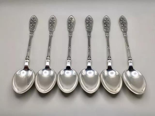 Antique Prestigious Silversmith Henin & Cie. by French sterling silver 6 Spoons