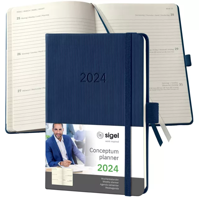 Agenda 2024 Sigel Jolie Inspire A5 7 jours/2 pages spirale Glamourous