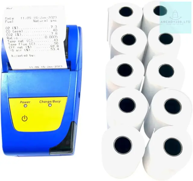 WY Anton Printer Paper Rolls For The Sprint Evo Pro Flue Gas Analyser Box Of 10