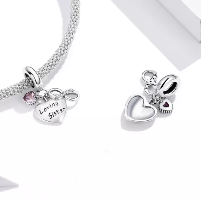 Charm Loving Sister Soeur en Argent 925 - Les Folies (Modèle Pandora) 3