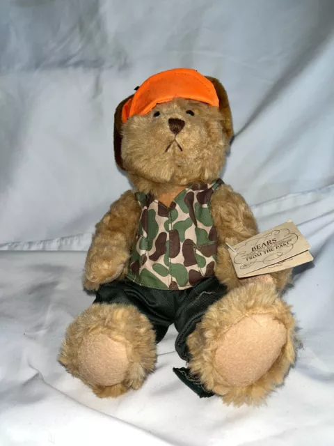 Russ Berrie Bears From The Past Buck Hunter Plush Bear Stuffed Animal Camouflage