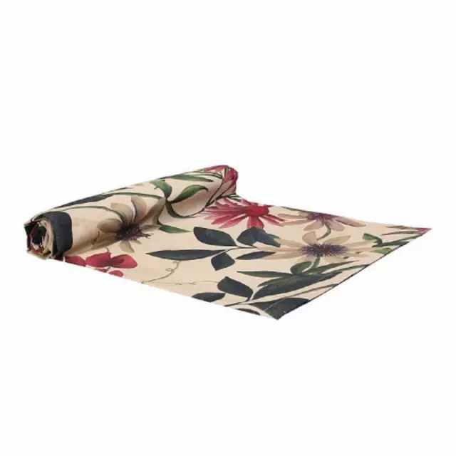 Runner da tavolo in tessuto floreale cm40x140 Textile coventry fondo avorio