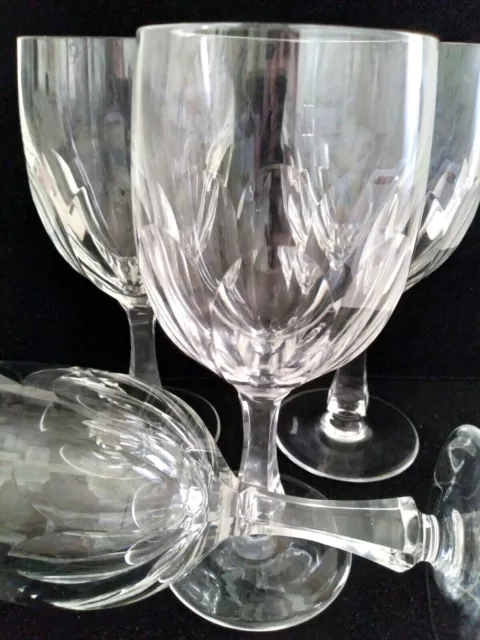 Set 4 JOSAIR Germany Crystal BLANKA Pattern Water Goblets Glasses 7-1/8"