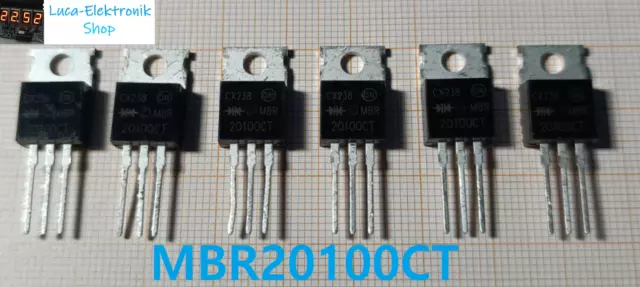 5 x MBR20100  DUAL- SCHOTTKYDIODE 100V 20A (2x10A)