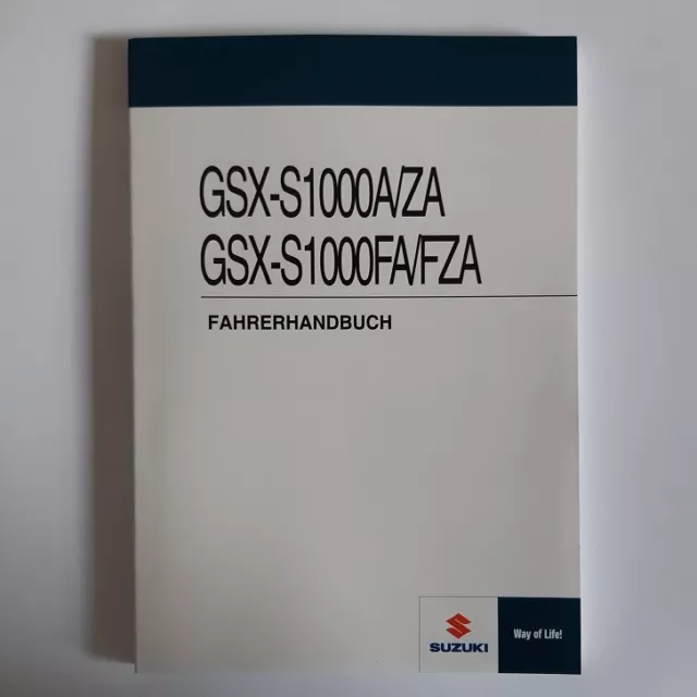 Genuine Suzuki Owners Manual GSX-S1000A 2020 (99011-04K54-01K) GERMAN VERSION!