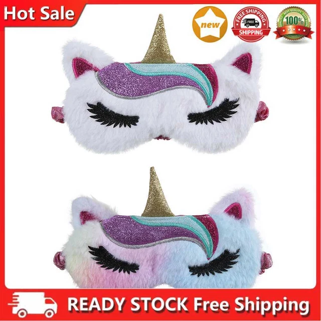 Maschera per occhi 3D carina benda per dormire morbida 19x9 cm per aereo domestico viaggio riposo festa
