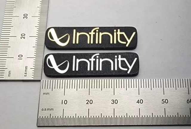 Infinity Reference Speaker Badge Emblem Logo Name Plate Silver OR Gold