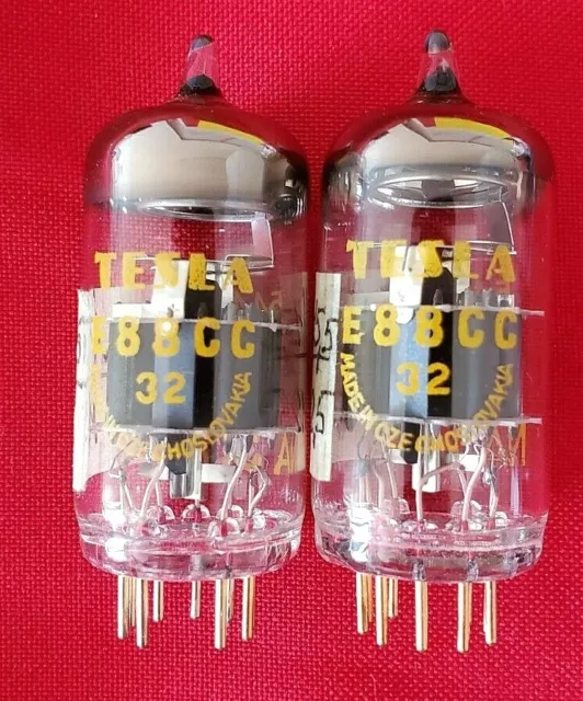 E88CC TESLA 6922 GOLD plated-pin Matched Pair (2 tube)