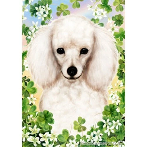 Clover Garden Flag - White Poodle 310041