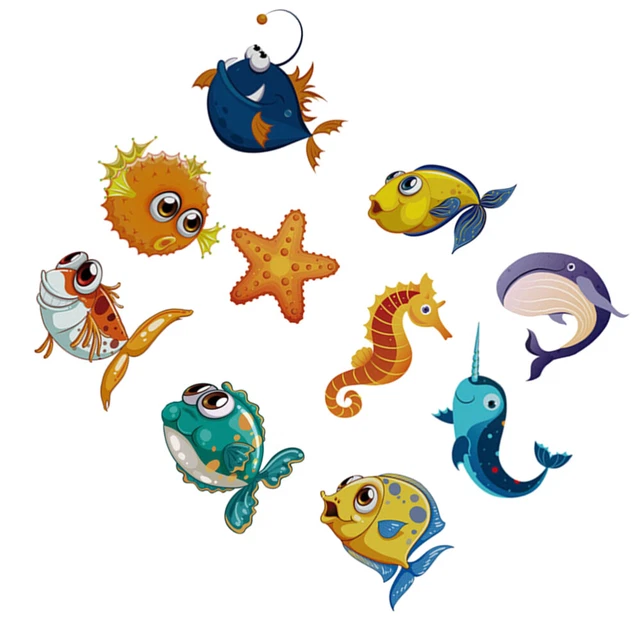 10 pz adesivi non vasca bambini adesivo vasca impermeabile cartone animato bambino