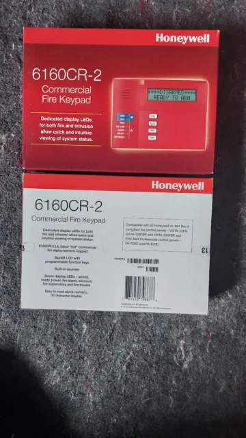 Two Honeywell 6160CR-2 Commercial Fire Keypads