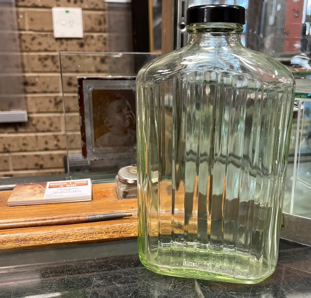 Uranium Glass Water Bottle With Bakelite Lid