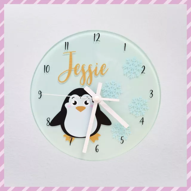 Personalised Cartoon Animal Kids Clock | Children's Nursery / Bedroom / Playroom