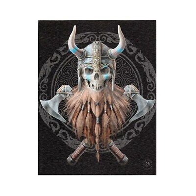 Viking Skull Anne Stokes piccole foto su tela Art Print GOTH HORROR FANTASY CORNO