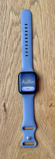 Apple Watch S6 40mm Blue Aluminum Case with Deep Navy Sport Band (GPS)...