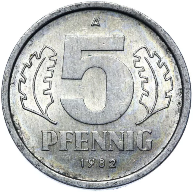 Germany GDR - coin - 5 Pfennig 1982 A - Berlin - RARE - CONDITION!