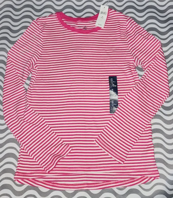 NEW GAP kids Striped long sleeve shirt  8 - 9 medium girls