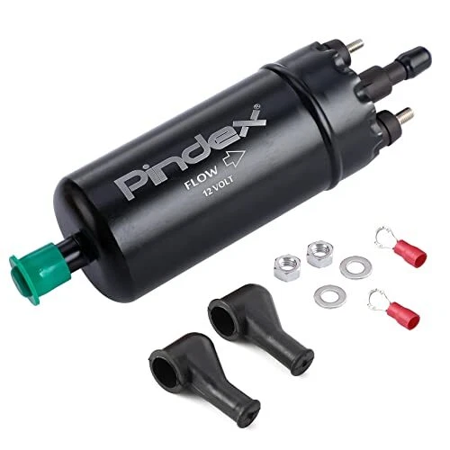 Pindex Pompe à Carburant Électrique 125 PSI Pompe à Essence en Ligne Externe ...