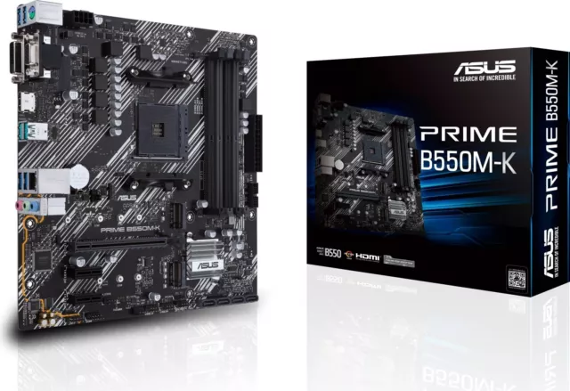 ASUS Prime B550M-K Mainboard AMD Ryzen B550 Sockel AM4 µATX 4x DDR4 Dual M.2