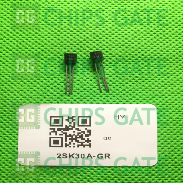 30-Pack 2SK30A-GR (2SK30AGR) JFET Transistors – N-Channel, Audio & General Purpose