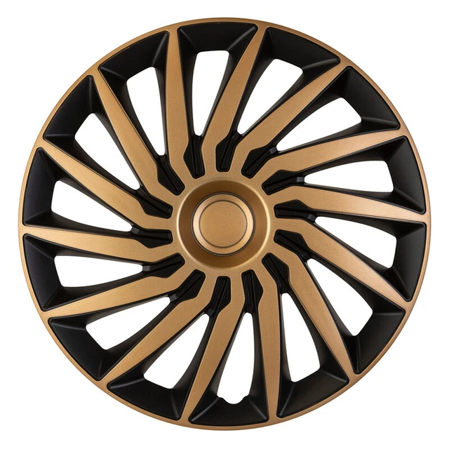 4 Enjoliveurs 15" Bicolore Cuivre/Noir – NRM N-Power, Plastique ABS, Montage Push-Fit Pour Jantes Acier - 2