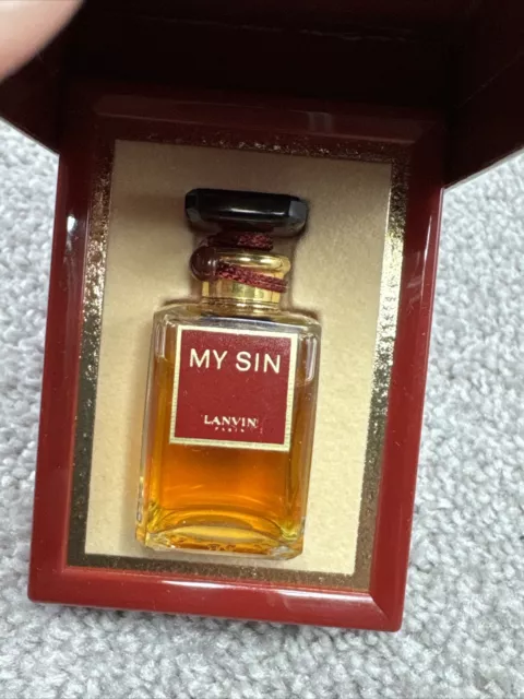 VIINTAGE MY SIN Extrait de Lanvin Fragrance Perfume PARIS FRANCE 1/4 OZ ...